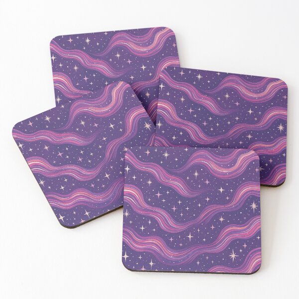Item preview, Cosmic Galaxy Waves and Stars Pattern Illustration designed and sold by weirdfishes123.