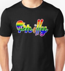 Philly Gay Pride Baseball & Cheesesteak Philadelphia Slim Fit T-Shirt