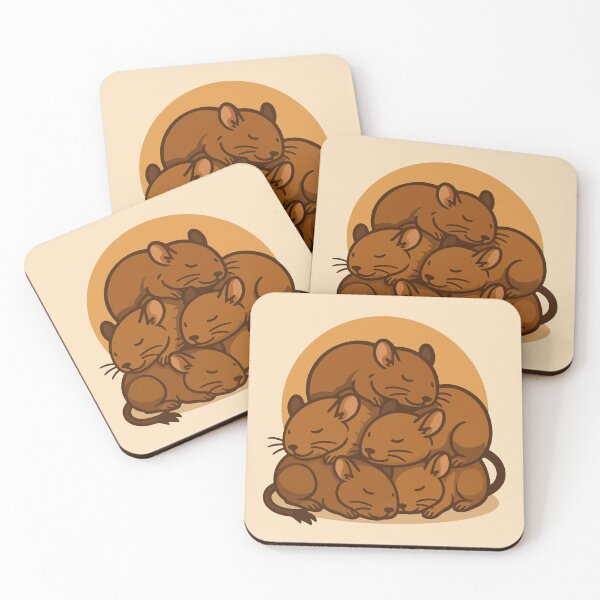 Item preview, Sleeping degus designed and sold by RatArt Designs.