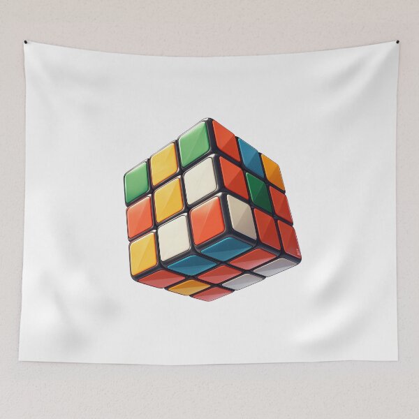 Item preview, Floating 3D Colorful Rubik's Cube – Modern Playful Design designed and sold by Windy-market.