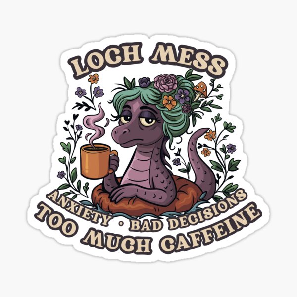 Artikel-Vorschau von Loch Mess – Lustiges Loch Ness Monster Cryptid Coffee Spooky Cute Design, designt und verkauft von Feral by Elsie.