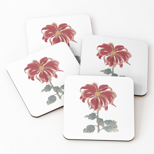 Item preview, Vintage Style Red Japanese Chrysanthemum flower designed and sold by Jason Gunti.