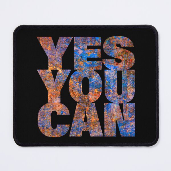 Item preview, YES YOU CAN - Motivation Quote, blue and orange designed and sold by PixelPunny.