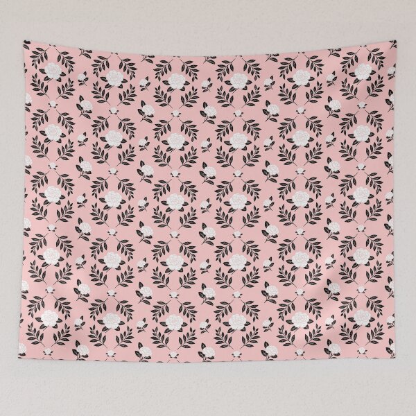 Item preview, Camellia Damask Black and White designed and sold by SilverPegasus.