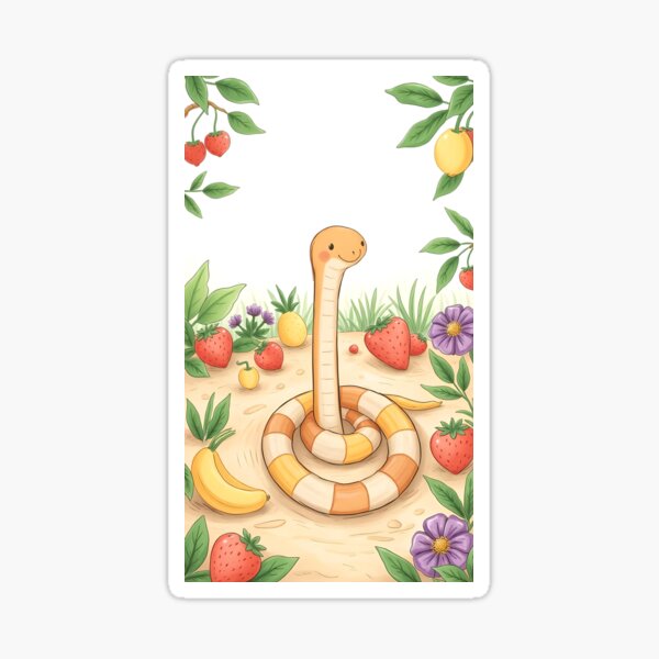 Item preview,  cute snake designed and sold by SanchillShop.