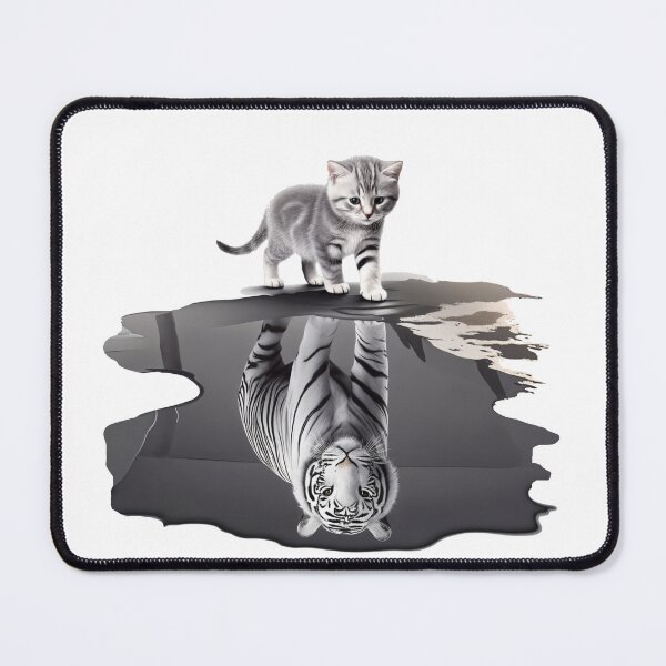 Item preview, Kitten Reflection Tiger Dreams designed and sold by latelierdechris.