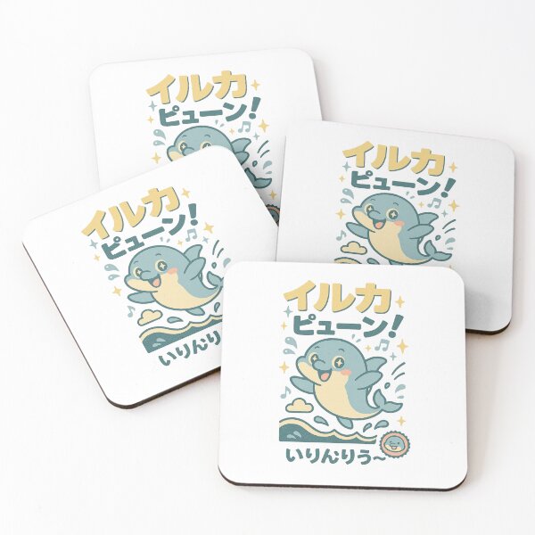 Item preview, Kawaii Dolphin T-Shirt – Cute Japanese Ocean Animal designed and sold by Oni  Zuka.