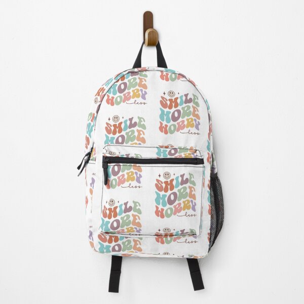 Item preview, Smile More Worry Less: Retro and Cheerful Design with Smiley designed and sold by Polarisofficial.