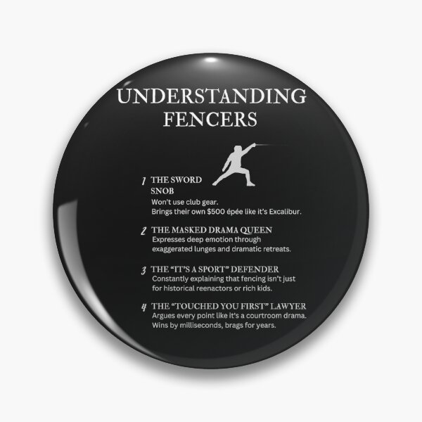 Item preview, Understanding Fencers – Funny Swordplay Humor for Fencing Fans – Black designed and sold by PsyFlow35.