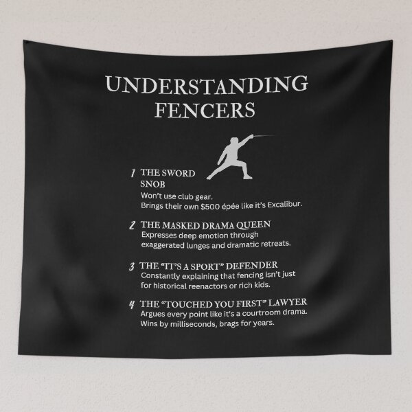 Item preview, Understanding Fencers – Funny Swordplay Humor for Fencing Fans – Black designed and sold by PsyFlow35.
