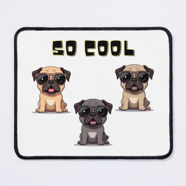 Item preview, Cool Pug Squad – Funny Dog Design with Sunglasses and “So Cool” Text designed and sold by KantaponEarth.