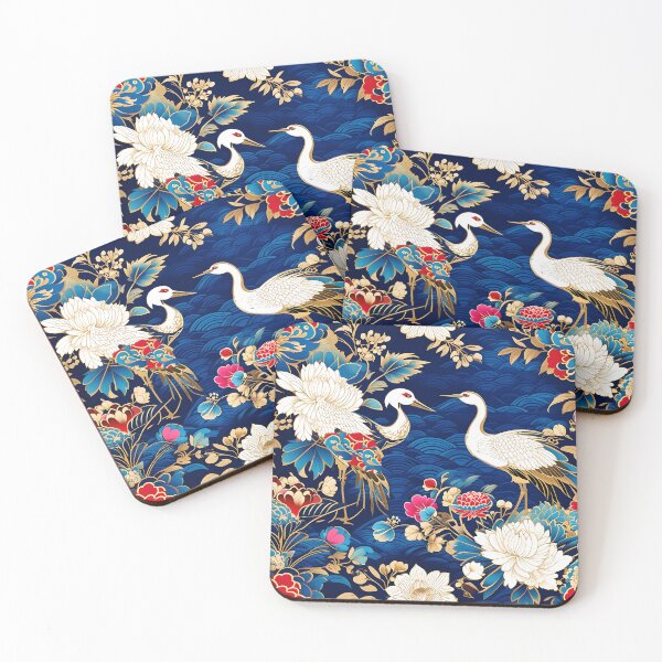 Item preview, CRANES AND FLOWERS--SEAMLESS PATTERNS designed and sold by WendyMaree.