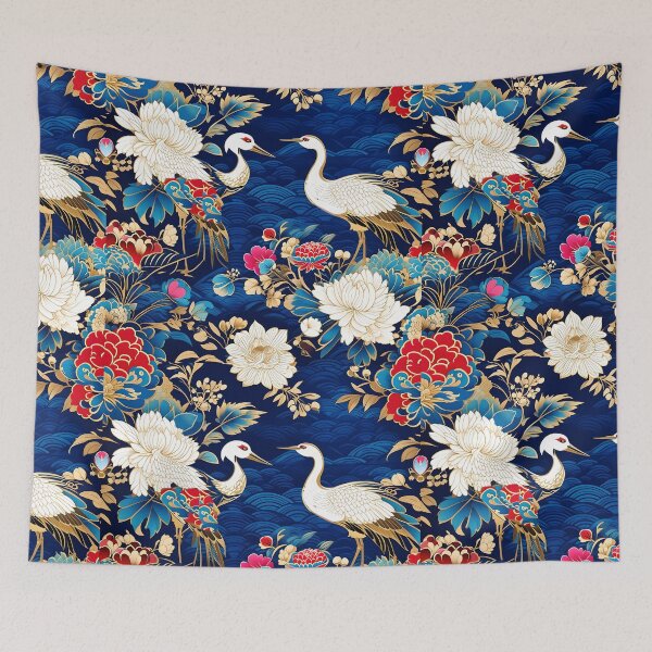 Item preview, CRANES AND FLOWERS--SEAMLESS PATTERNS designed and sold by WendyMaree.