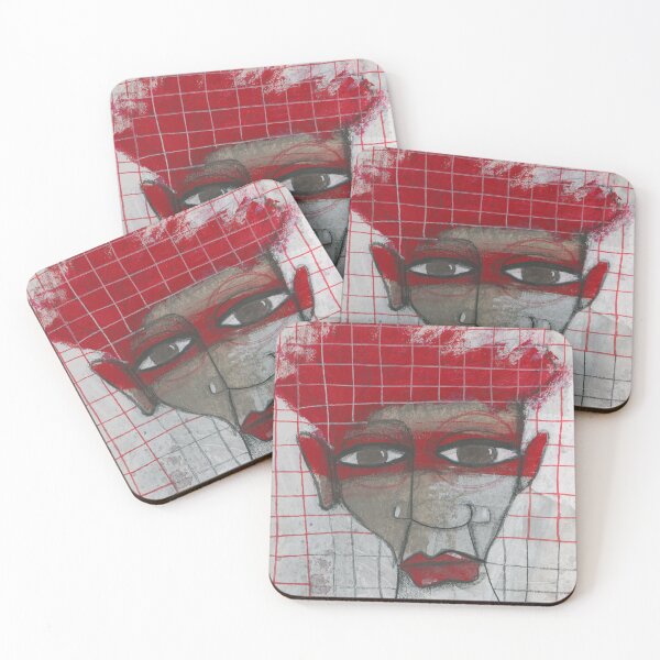 Item preview, Red Head / Gritty Grid designed and sold by studiobloknote.