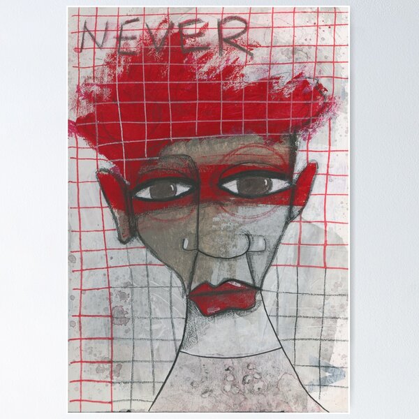 Red Head / Gritty Grid Poster