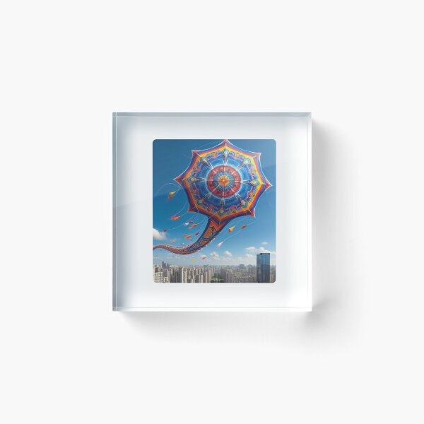 Item preview, Colorful 80s Round-Tail Kite in the Sky – Retro AI Design for Clothing, Accessories & Kite Enthusiasts designed and sold by knalpot-design.