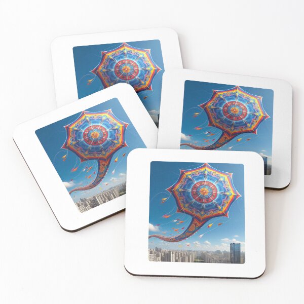 Item preview, Colorful 80s Round-Tail Kite in the Sky – Retro AI Design for Clothing, Accessories & Kite Enthusiasts designed and sold by knalpot-design.