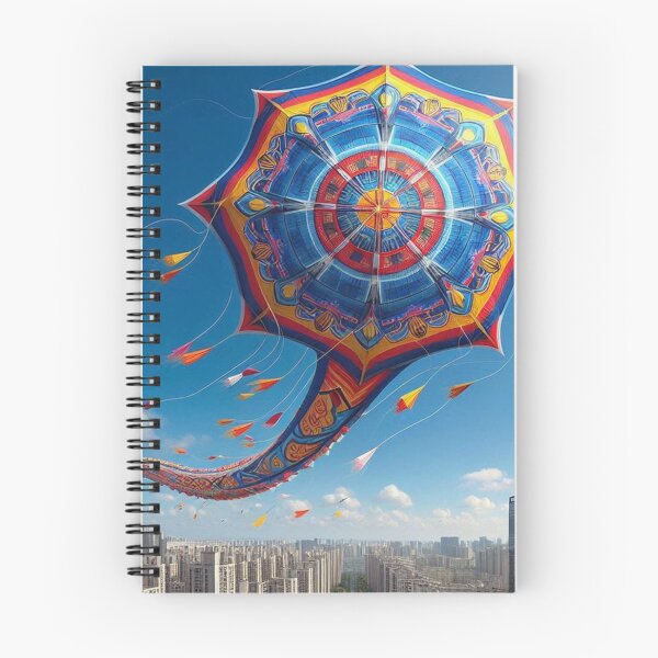 Item preview, Colorful 80s Round-Tail Kite in the Sky – Retro AI Design for Clothing, Accessories & Kite Enthusiasts designed and sold by knalpot-design.