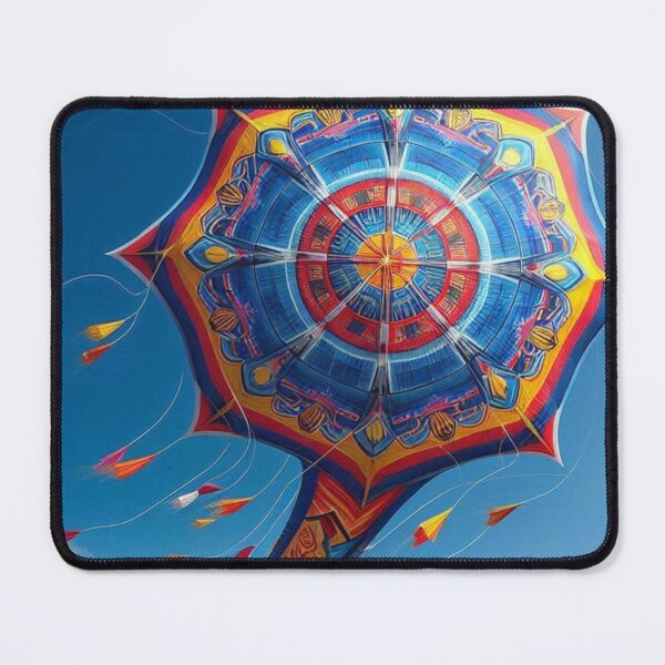 Item preview, Colorful 80s Round-Tail Kite in the Sky – Retro AI Design for Clothing, Accessories & Kite Enthusiasts designed and sold by knalpot-design.