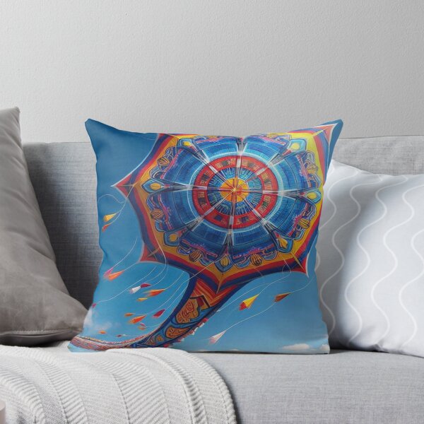 Item preview, Colorful 80s Round-Tail Kite in the Sky – Retro AI Design for Clothing, Accessories & Kite Enthusiasts designed and sold by knalpot-design.