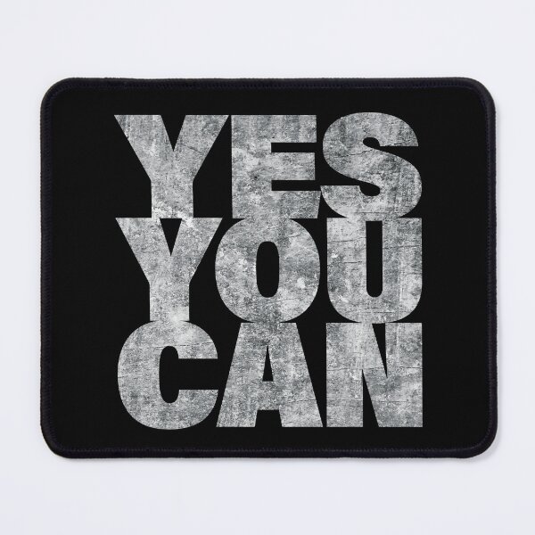 Item preview, YES YOU CAN -  Textured Motivation Quote, Silver Brutalism designed and sold by PixelPunny.