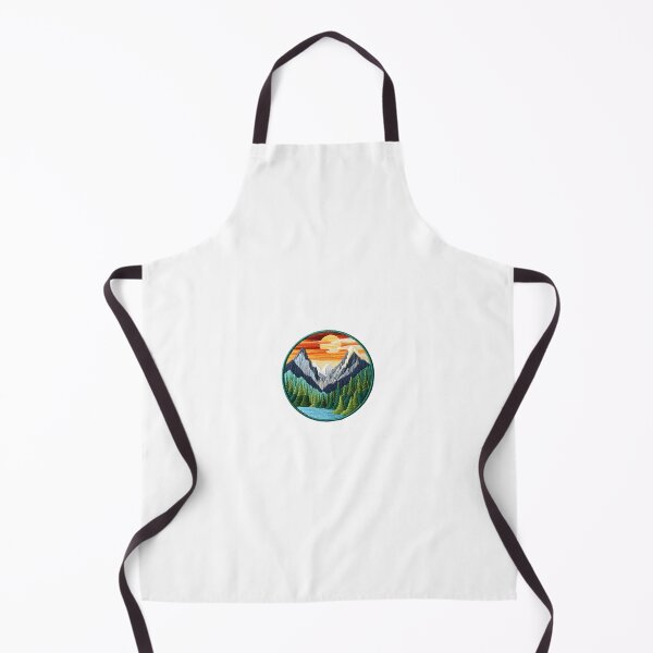 Item preview, Mountains Landscape at Sunset Embroidered Iron On Patch designed and sold by Peecoo.