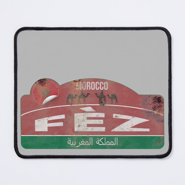 Item preview, Fez Morocco Retro Metal Sticker T-Shirt 01 designed and sold by OuterShellUK.