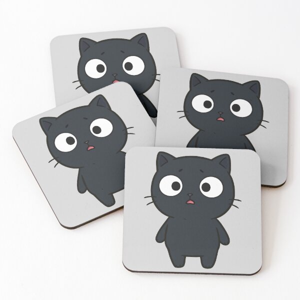 Item preview, Cute Black Cat Surprised – Funny and Startled Kitten Art designed and sold by imaginariun.
