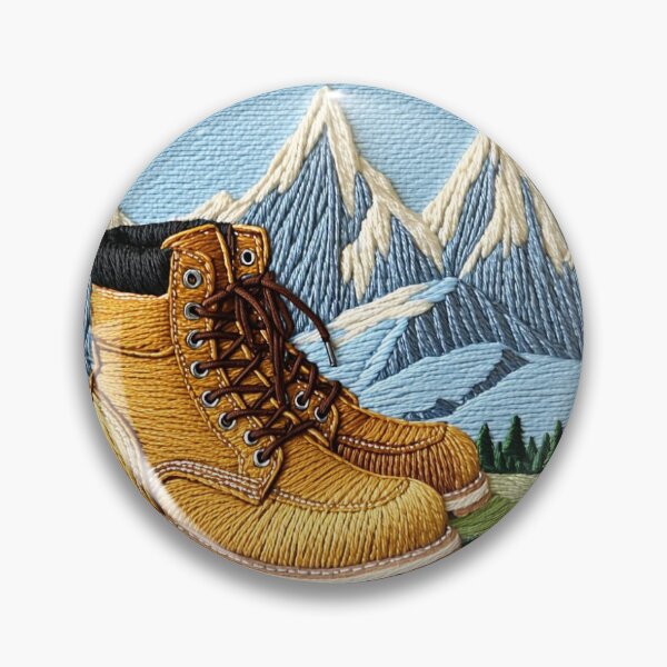 Item preview, Mountains Boots Embroidered Iron On Patch designed and sold by Peecoo.
