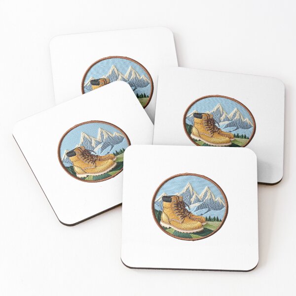 Item preview, Mountains Boots Embroidered Iron On Patch designed and sold by Peecoo.