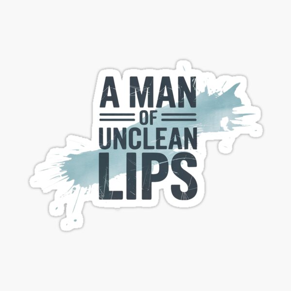 Item preview, A Man of Unclean Lips – Isaiah 6:5 Christian Art | Vision of Holiness and Repentance designed and sold by Scroll Text Creations.