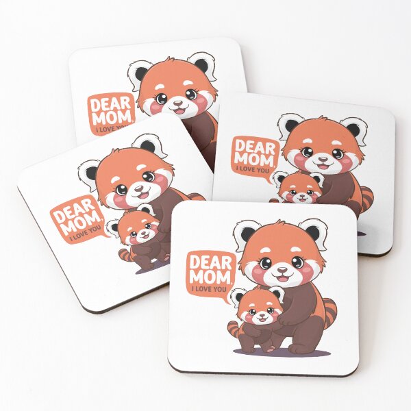 Item preview, Dear Mom, I love you. Kawaii Red Panda designed and sold by Dizartico.