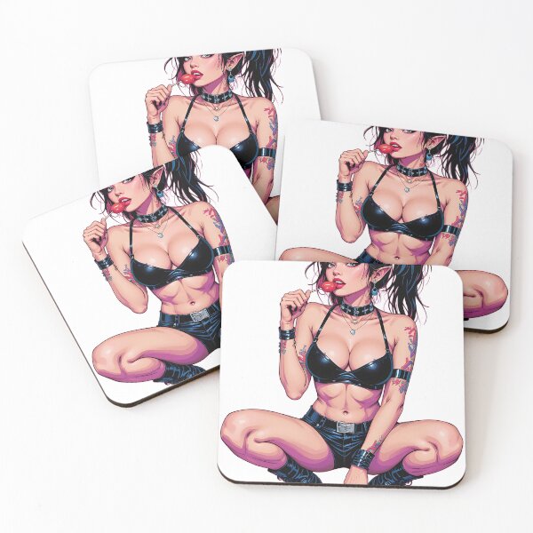 Item preview, Badass Punk Girl Art designed and sold by rajdigitalarts.