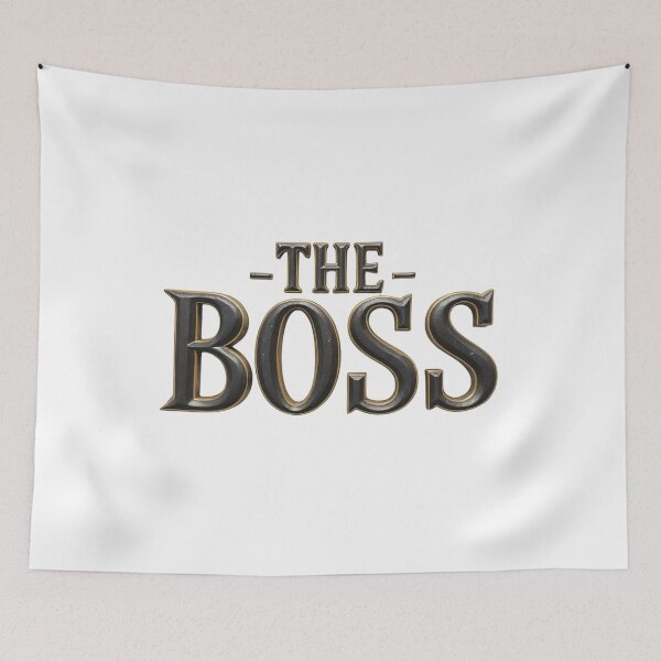 Item preview, The Boss Bold Metallic Typography designed and sold by latelierdechris.