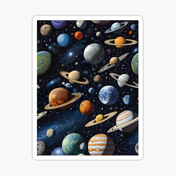 Item preview, Outer Space Filled With Plantes Moons Asteroids And Galaxies designed and sold by CarrollGene.