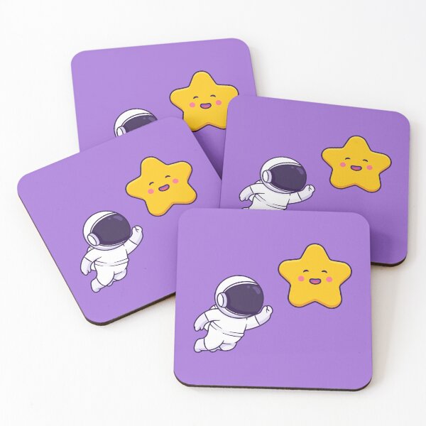 Item preview, Cute cartoon of astronaut floating on space and reaching a happy star designed and sold by alvariski.