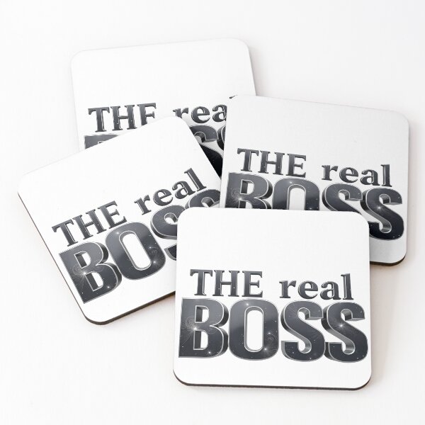 Item preview, The Real Boss Bold Metallic Typography designed and sold by latelierdechris.
