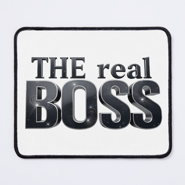 Item preview, The Real Boss Bold Metallic Typography designed and sold by latelierdechris.