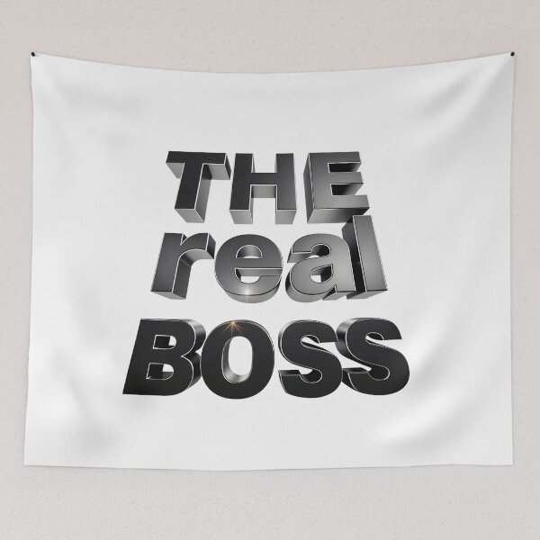 Item preview, The Real Boss High-Impact Metallic Typography designed and sold by latelierdechris.