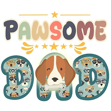 Artwork thumbnail, Pawsome Dad by RJRDesignStore1