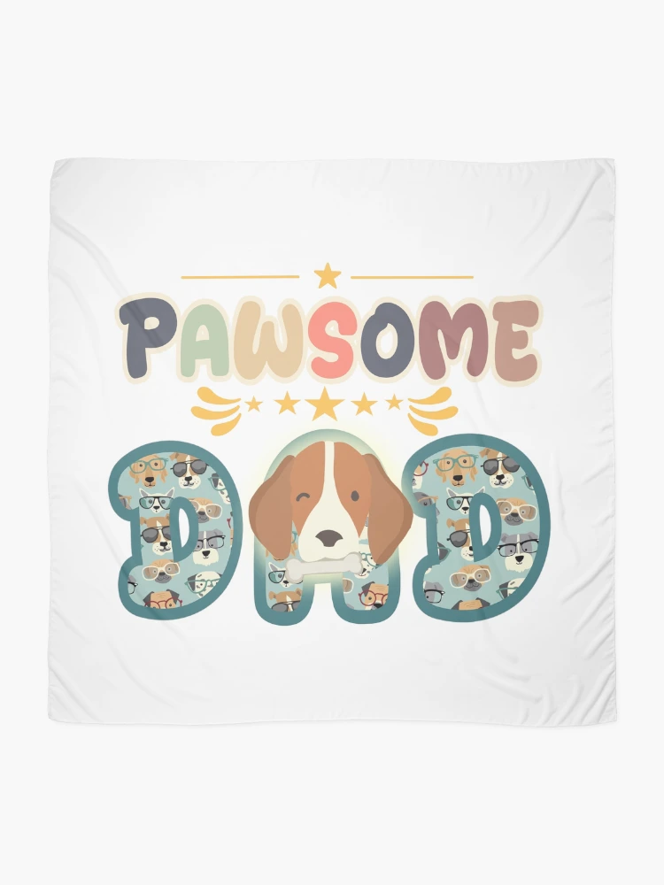 Thumbnail 2 of 3, Scarf, Pawsome Dad designed and sold by RJRDesignStore1.