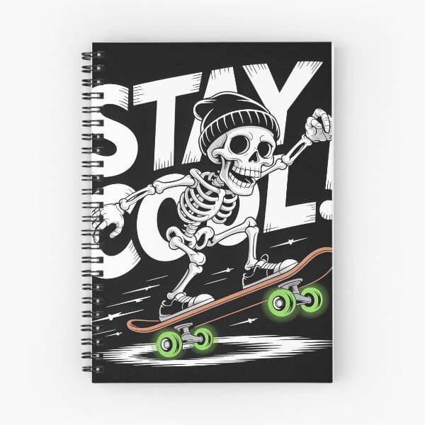 Item preview, Stay Cool Skeleton riding a skateboard designed and sold by syedmaaz.