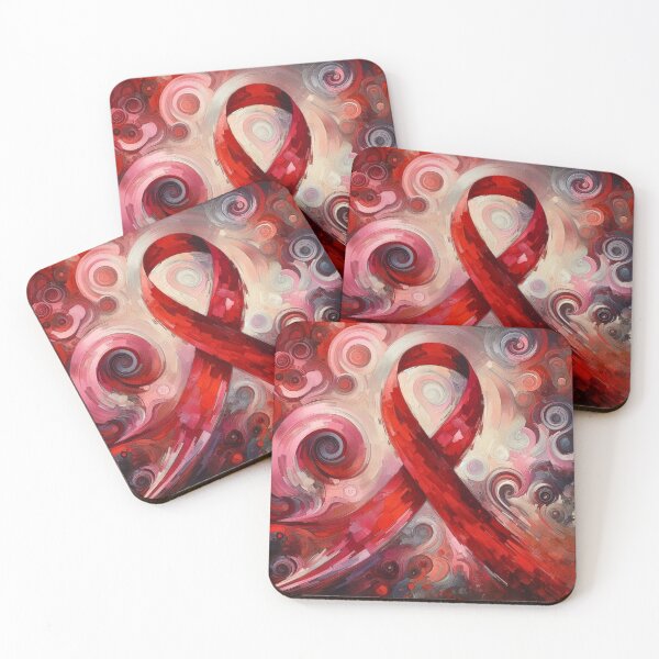 Item preview, Abstract Red Awareness Ribbon 3 designed and sold by HealthCoreCommunity.