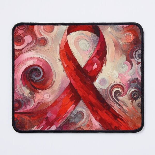 Item preview, Abstract Red Awareness Ribbon 3 designed and sold by HealthCoreCommunity.