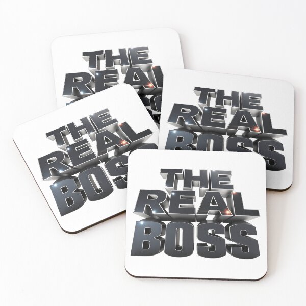 Item preview, The Real Boss Striking Metallic Typography designed and sold by latelierdechris.
