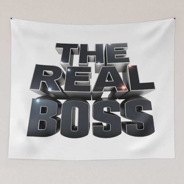 Item preview, The Real Boss Striking Metallic Typography designed and sold by latelierdechris.