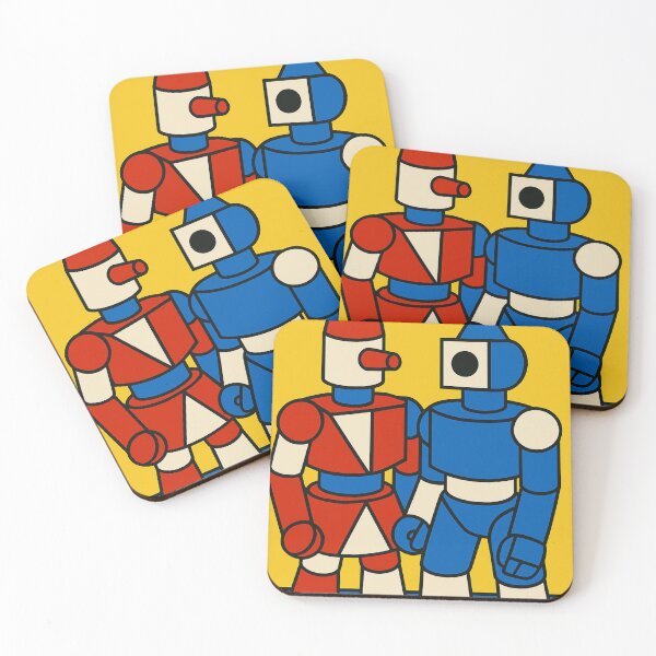 Item preview, Cubist machine figures in color designed and sold by Sigtrix.