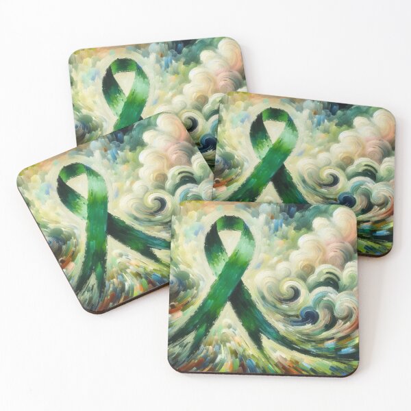 Item preview, Abstract Green Awareness Ribbon designed and sold by HealthCoreCommunity.