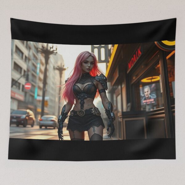 Item preview, The Cyber Girl and the Dystopian Future designed and sold by e-not-shop.