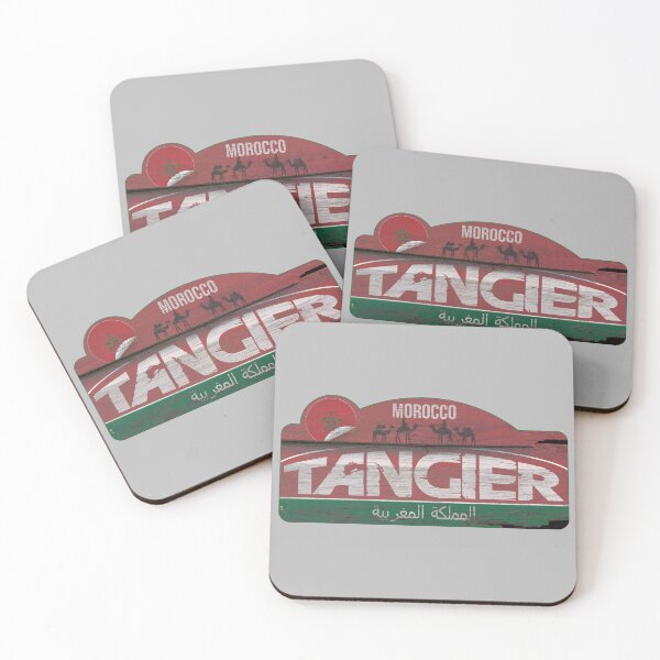 Item preview, Tangier Morocco Retro Vintage Wood effect Sticker T-Shirt 01 designed and sold by OuterShellUK.